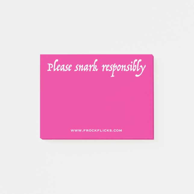 Post-it® Svp de Snark notes collantes de façon responsable (Devant)