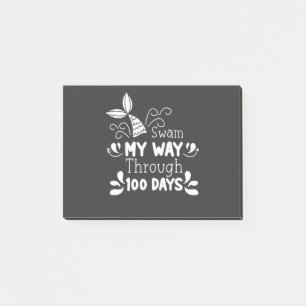 Post-it® Swam My Way Thru 100 jours d'école
