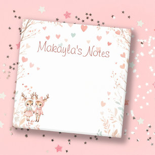 Post-it® Sweet Pastels Reindeer Lovebirds Nom personnel