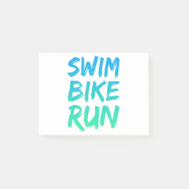 Post-it® Swim Bike Run superbe design (Devant)