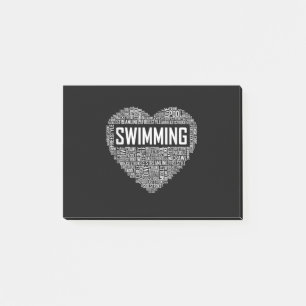 Post-it® Swimming Heart Coach Swimmer Venin Swim Lover Toxi