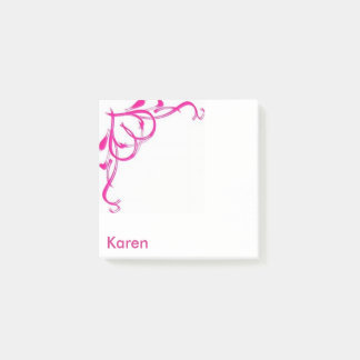 Post-it® Swirl de coeur personnalisé -