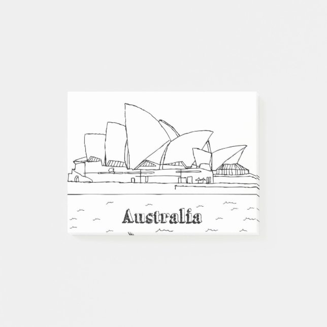 Post-it® Sydney Australie Art Vacances Dessin Vacances Art (Devant)