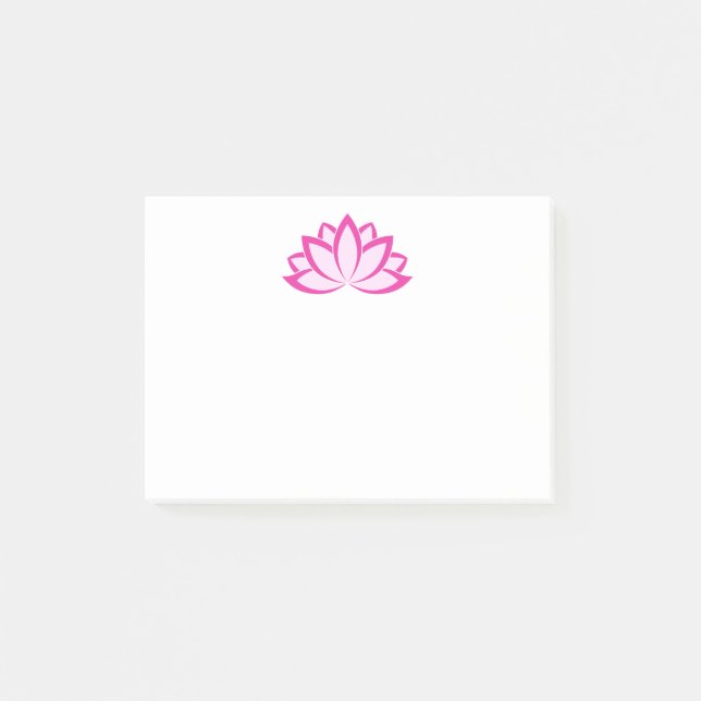 Post-it® Symbole bouddhiste rose d'origine Fleur Lotus (Devant)