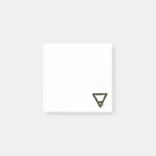 Post-it® Symbole d'alchimie de l'élément rocheux de la Terr (Devant)