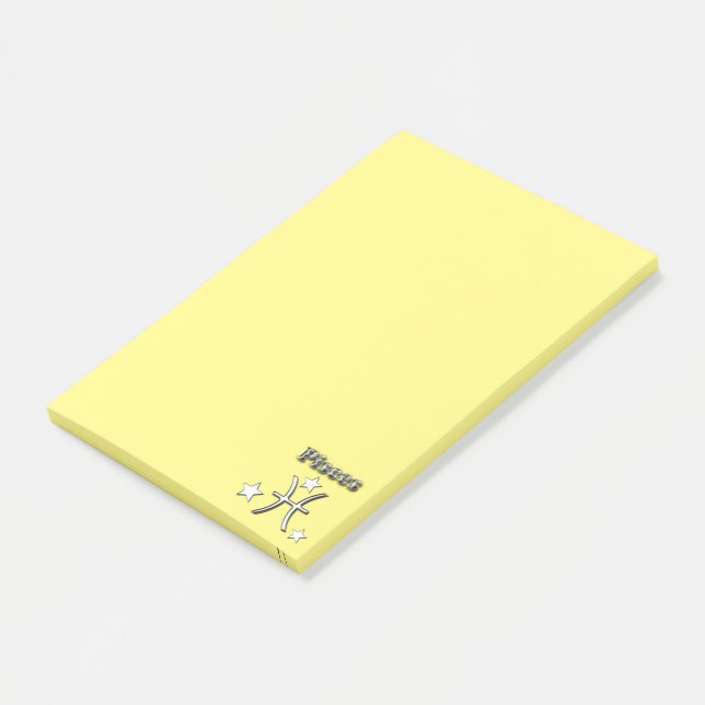 Post-it® Symbole de chrome de Poissons (Incliné)