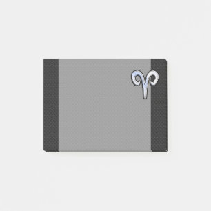 Post-it® Symbole de Chrome Like Aries Zodiac
