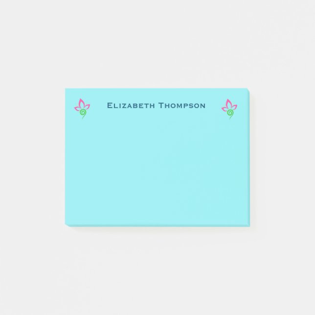 Post-it® Symbole floral jolie conception personnalisée (Devant)
