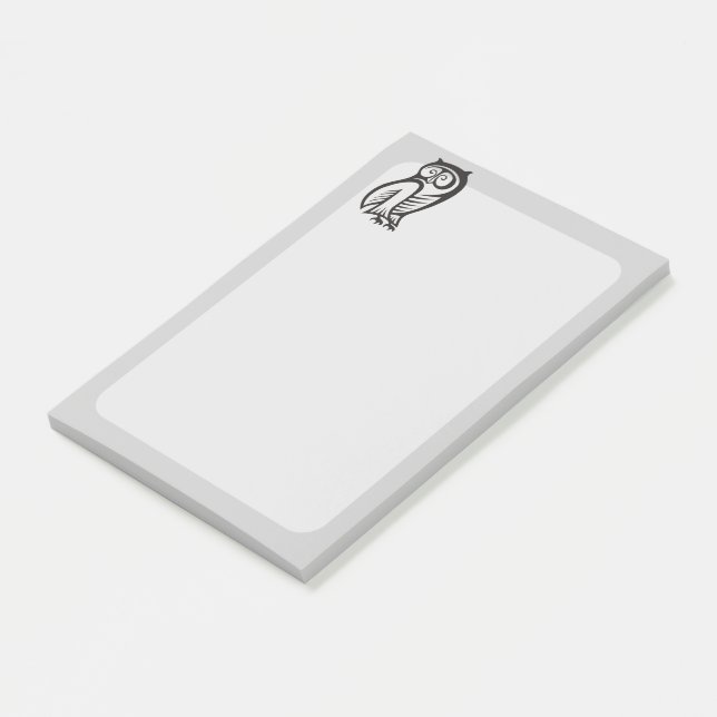 Post-it® Symbole hibou noir (Incliné)
