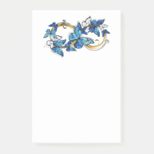 Post-it® Symbole infini de papillons Morpho bleus
