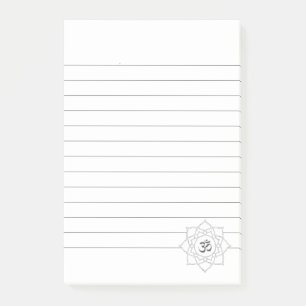 Post-it® Symbole Lotus Fleur Om Dessin Lined