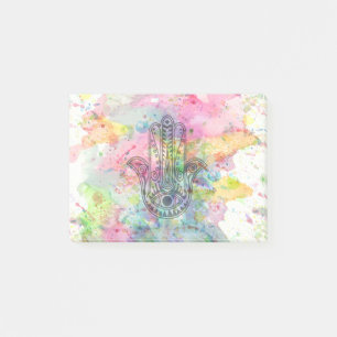 Post-it® Symbole main HAMSA Aquarelle colorée