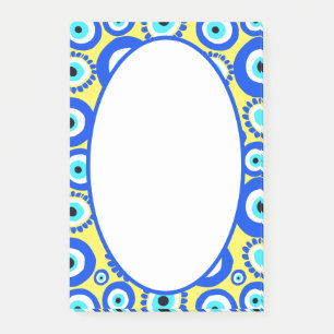 Post-it® Symbole malin de l'oeil Lucky Motif bleu blanc jau