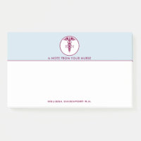 Symbole Médicale simple Red Caduceus Nurse