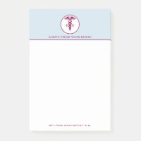 Symbole Médicale simple Red Caduceus Nurse