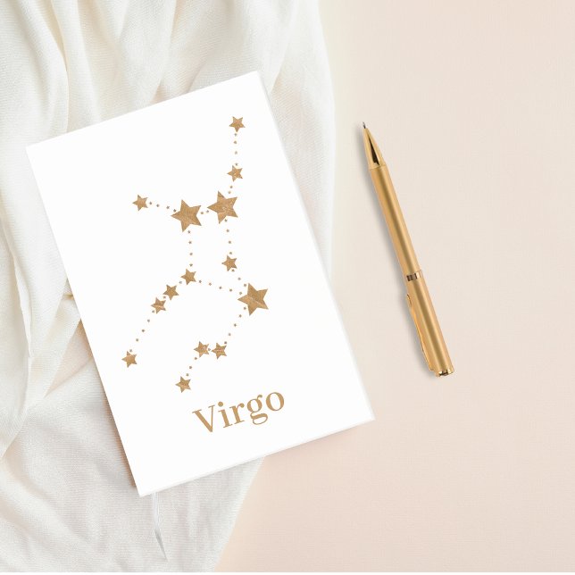 Post-it® Symbole moderne Zodiac Gold Virgo | Élément Terre (Créateur téléchargé)