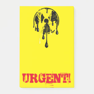 Post-it® Symbole nucléaire radioactif de risque de fusion