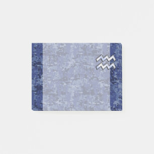 Post-it® Symbole Zodiaque Aquarius sur le Camouflage numéri