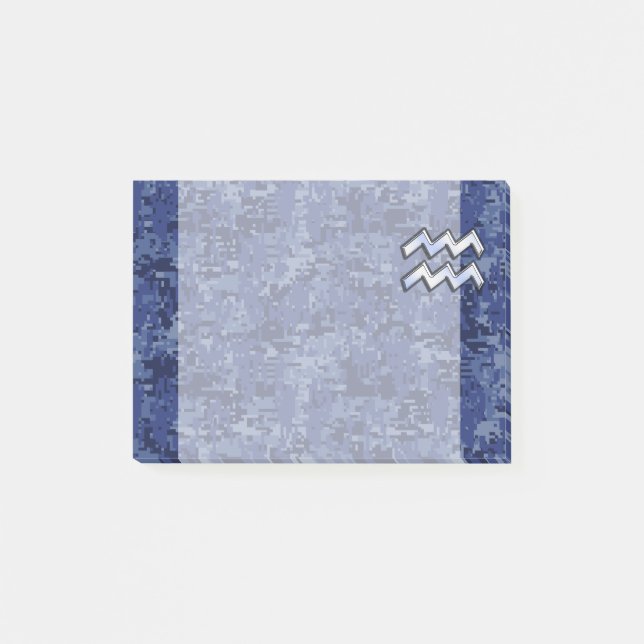 Post-it® Symbole Zodiaque Aquarius sur le Camouflage numéri (Devant)