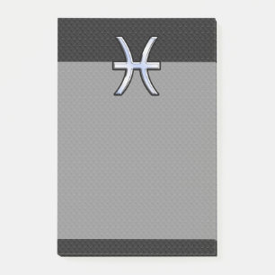 Post-it® Symbole zodiaque Pisces sur le style peau de serpe