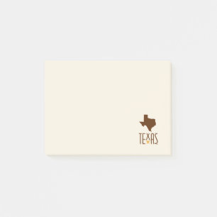 Post-it® Symboles du Texas, État du Texas, marron