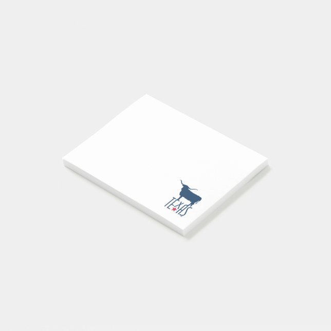Post-it® Symboles du Texas, Longhorn, marine (Incliné)