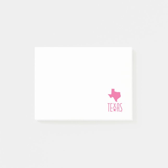 Post-it® Symboles du Texas, Texas, rose (Devant)