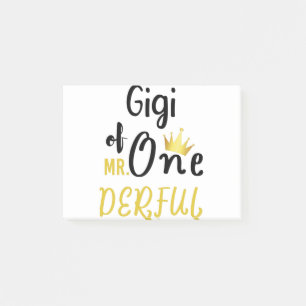 Post-it® T-Shirt de 1er anniversaire drôle de Gigi de MR On