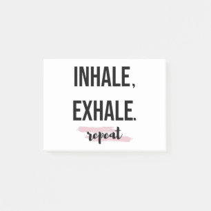 Post-it® T-Shirt Respirer Répéter Citations Yoga Cadeau Yog