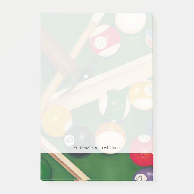 Post-it® Tableau de billards réaliste avec les boules et la (Devant)