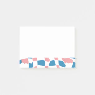 Post-it® Tableau de contrôle bleu rose rétro Abstrait