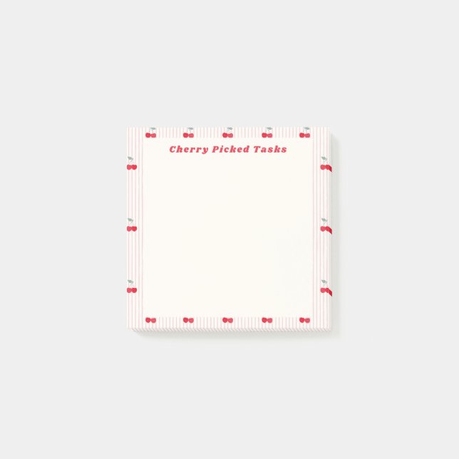 Post-it® Tâches Cueillies Cerise Bordure Glaze Chérie (Devant)