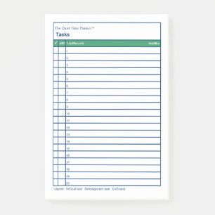 Post-it® Tâches du planificateur de temps silencieux™ - Not