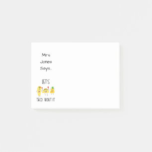Post-it® taco à propos de ça drôle de penser à votre carte