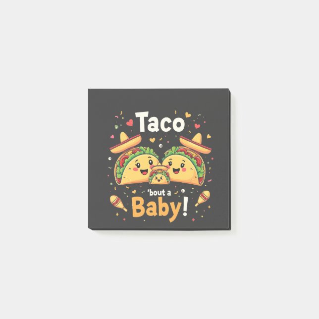Post-it® Taco Bout a Baby Pregnancy Faire-part (Devant)