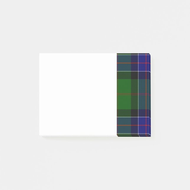Post-it® Tartan du clan Sinclair vert et bleu (Devant)