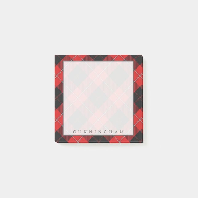 Post-it® Tartan écossais majestueux de Cunningham de clan (Devant)