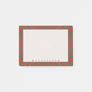 Post-it® Tartan écossais majestueux de MacAlister de clan