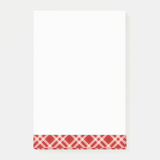 Post-it® Tartan en rouge (Devant)