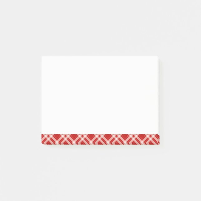 Post-it® Tartan en rouge (Devant)