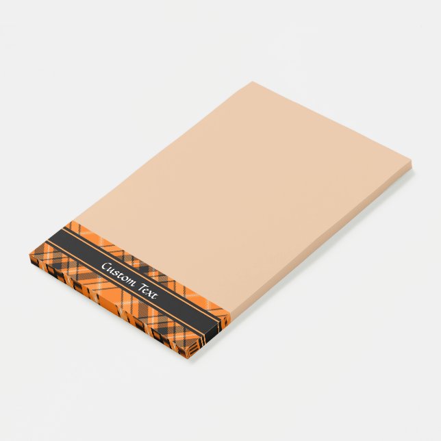 Post-it® Tartan orange d'Halloween (Incliné)