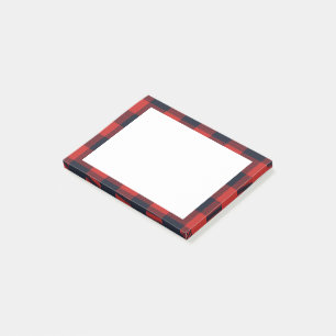 Post-it® Tartan rouge noir rouge cartonné rustique