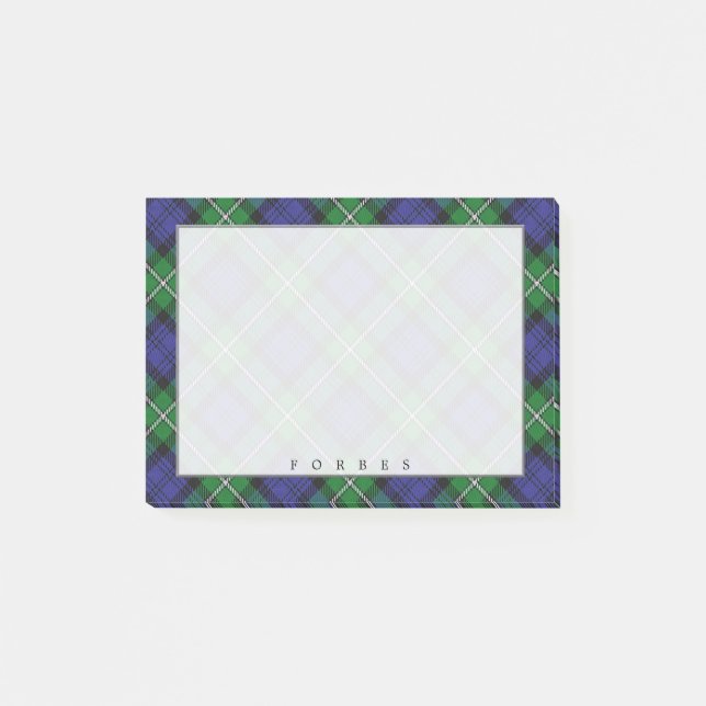Post-it® Tartan Royal du Clan Écossais Forbes (Devant)