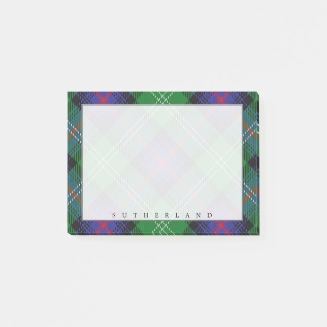 Post-it® Tartan Royal du Clan Écossais Sutherland (Devant)