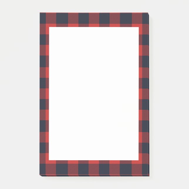 Post-it® Tartan Russe Plaid Red Buffalo Check (Devant)
