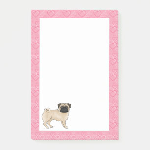 Post-it® Tartine de Pug Fauve de Dessin Animé Mops Amour Mo