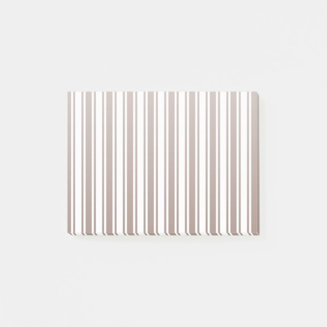 Post-it® Taupe brun et blanc bonbons rayures (Devant)