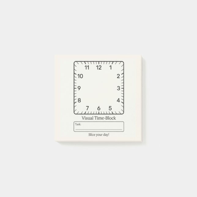 Post-it® TDAH Autisme Blocage visuel du temps  (Devant)