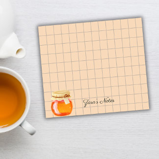 Post-it® Tea Time Honey Pot Personalized Grid Sticky Notes