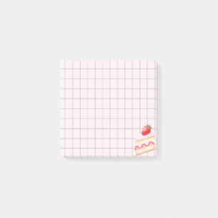 Post-it® Tea Time Strawberry Cake – Personalized Grid Stick